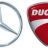 Ducati - Mercedes: i loghi dei due costruttori