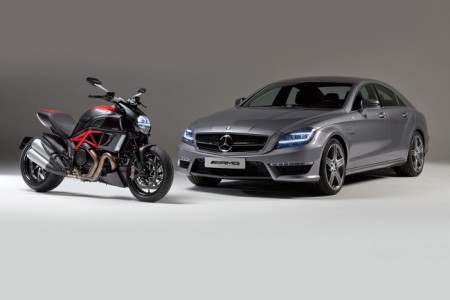 Ducati Diavel e Mercedes CLS 63 AMG pronte per il Motorshow