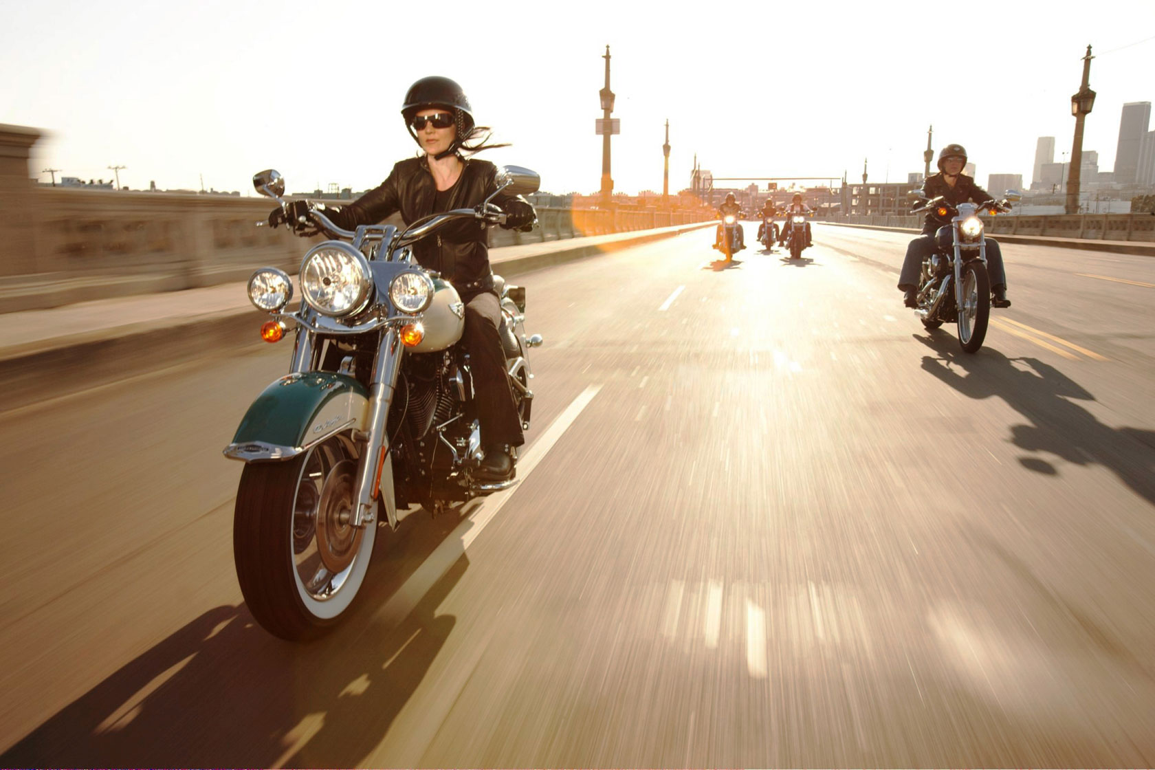 Harley Davidson on the road