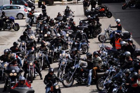 Harley Davidson in partenza