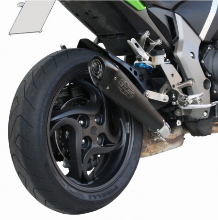 Honda CB 1000R con scarico Exan X-Back conico in acciaio inox nero