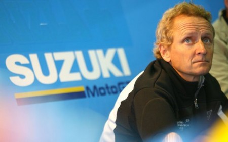 Kevin Schwantz al box Suzuki