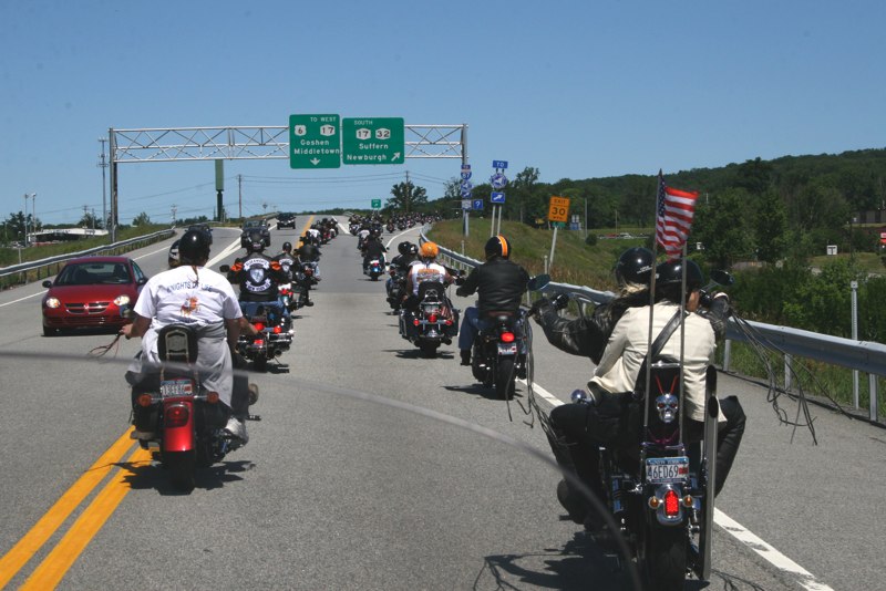 Bikers on the road