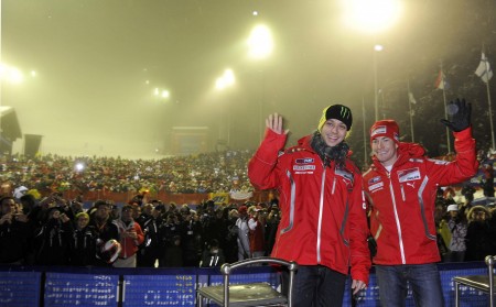 Valentino Rossi e Nicky Hayden a Madonna di Campiglio 