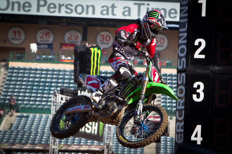 Ryan Villopoto durante le prove in quel di Anaheim