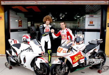 Simoncelli e Melandri, piloti del team Gresini