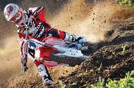 Trey Canard in azione in sella alla sua Honda