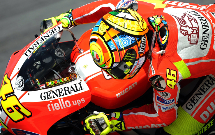 Valentino Rossi in piega