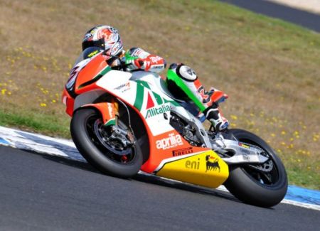 Biaggi in sella alla Aprilia