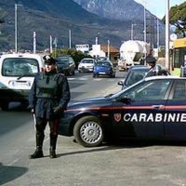Un posto di blocco dei carabinieri