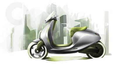 Concept dello scooter elettrico Smart