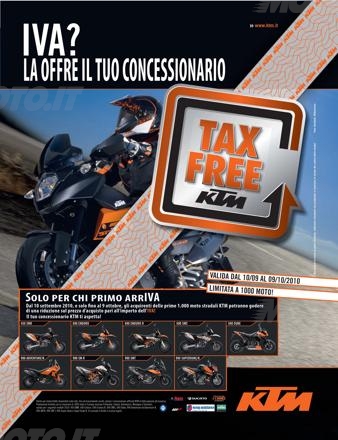 KTM: il manifesto della promozione TAX FREE