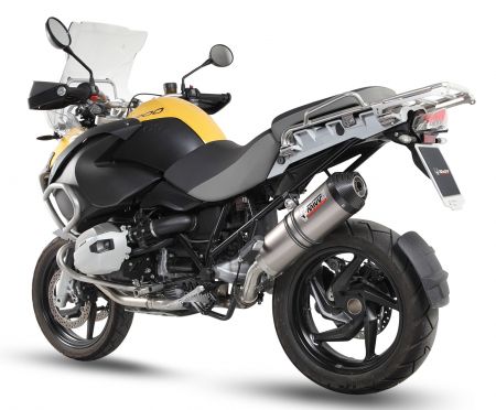 BMW R 1200 GS con scarico MIVV Oval Carbon montato