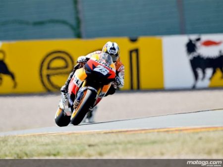 Pedrosa durante le libere al Sachsenring