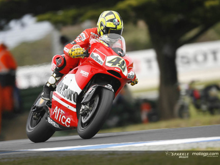 Valentino Rossi in sella ad una Ducati