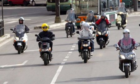 Scooter on the road