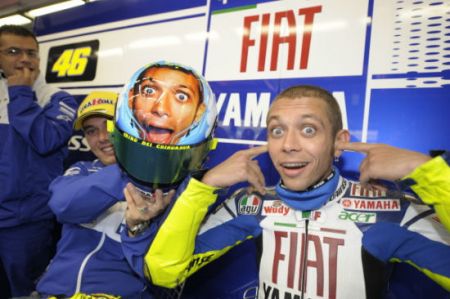 Valentino Rossi con Uccio Salucci