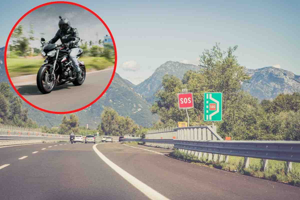 Corsia d'emergenza in moto