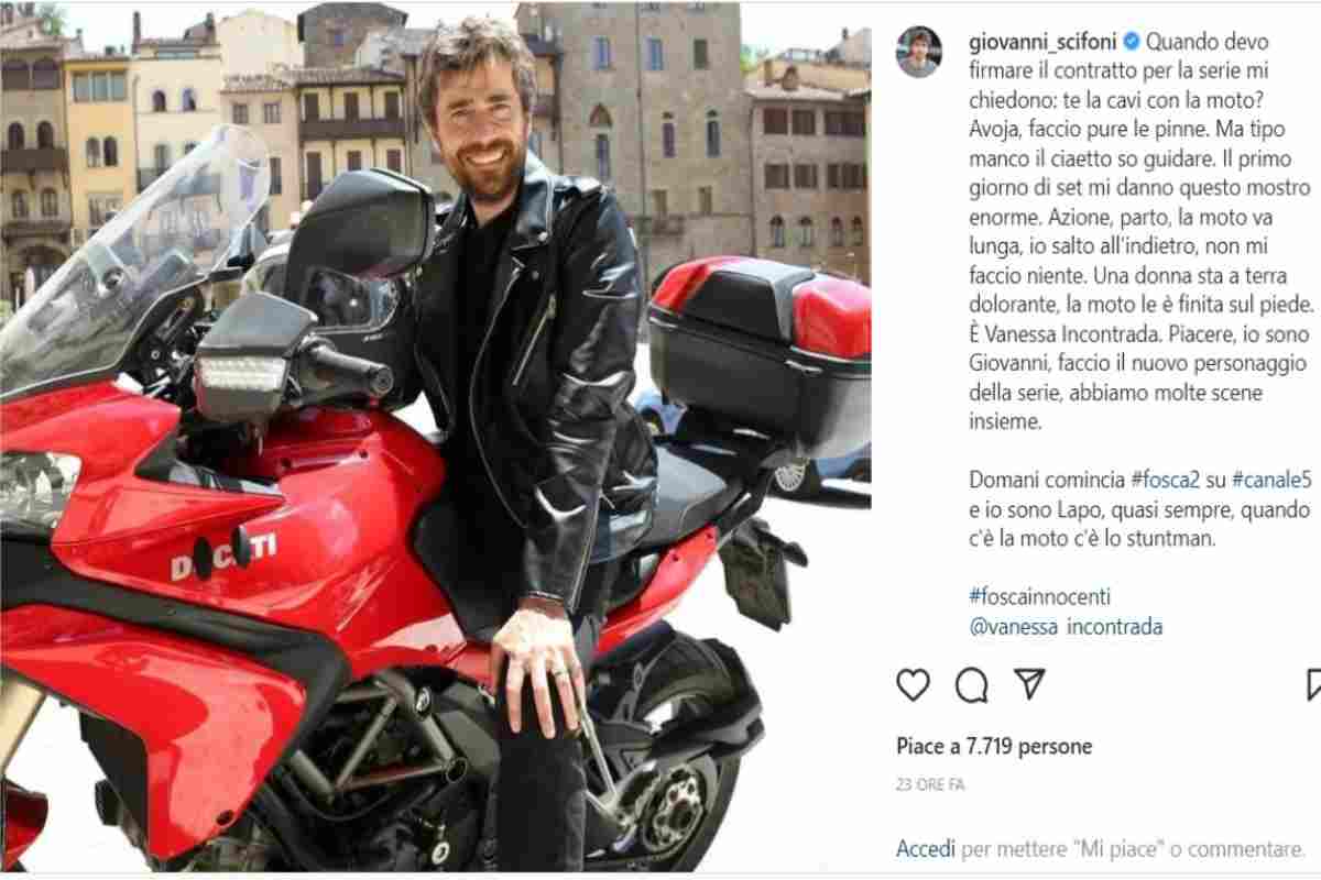 Giovanni Scifoni e l'avventura in Fosca Innocenti (Instagram) 13.1.2023 nextmoto