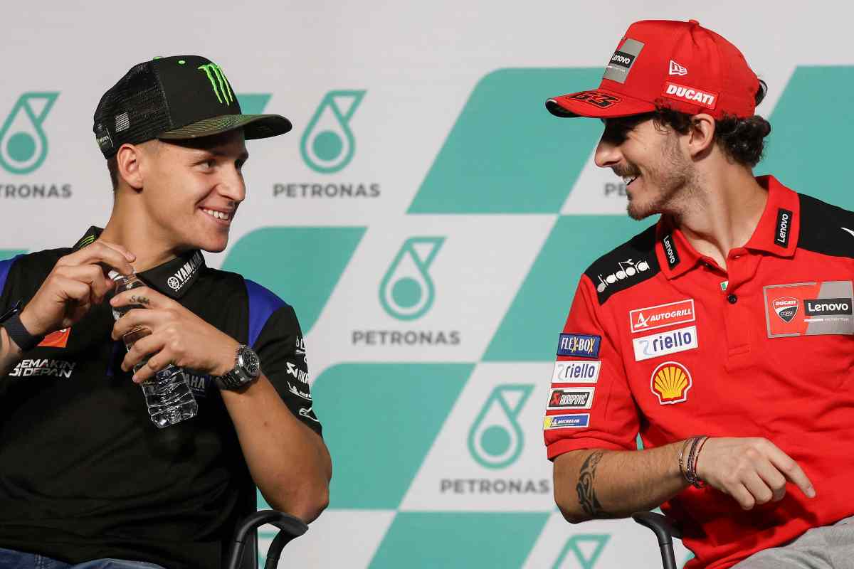 Fabio Quartararo e Pecco Bagnaia (foto Ansa)