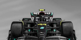 La Mercedes W14 di Lewis Hamilton
