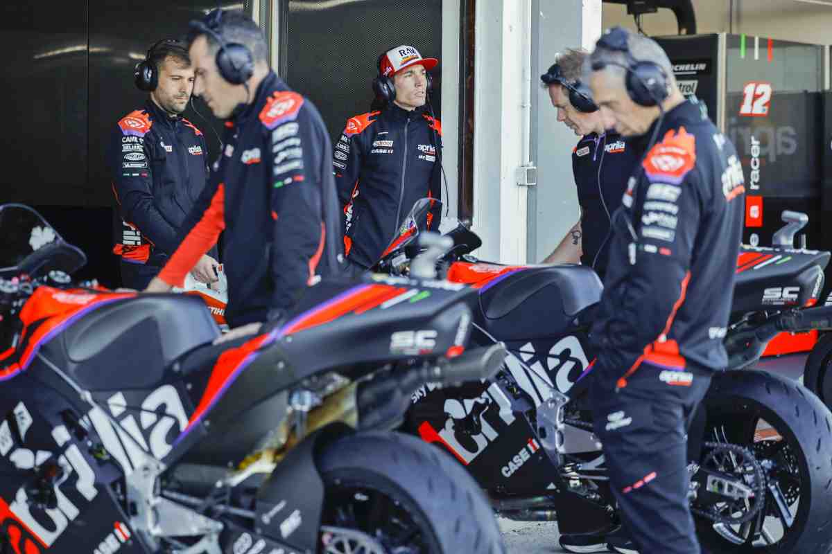 L'Aprilia RS-GP23 (foto Ansa)