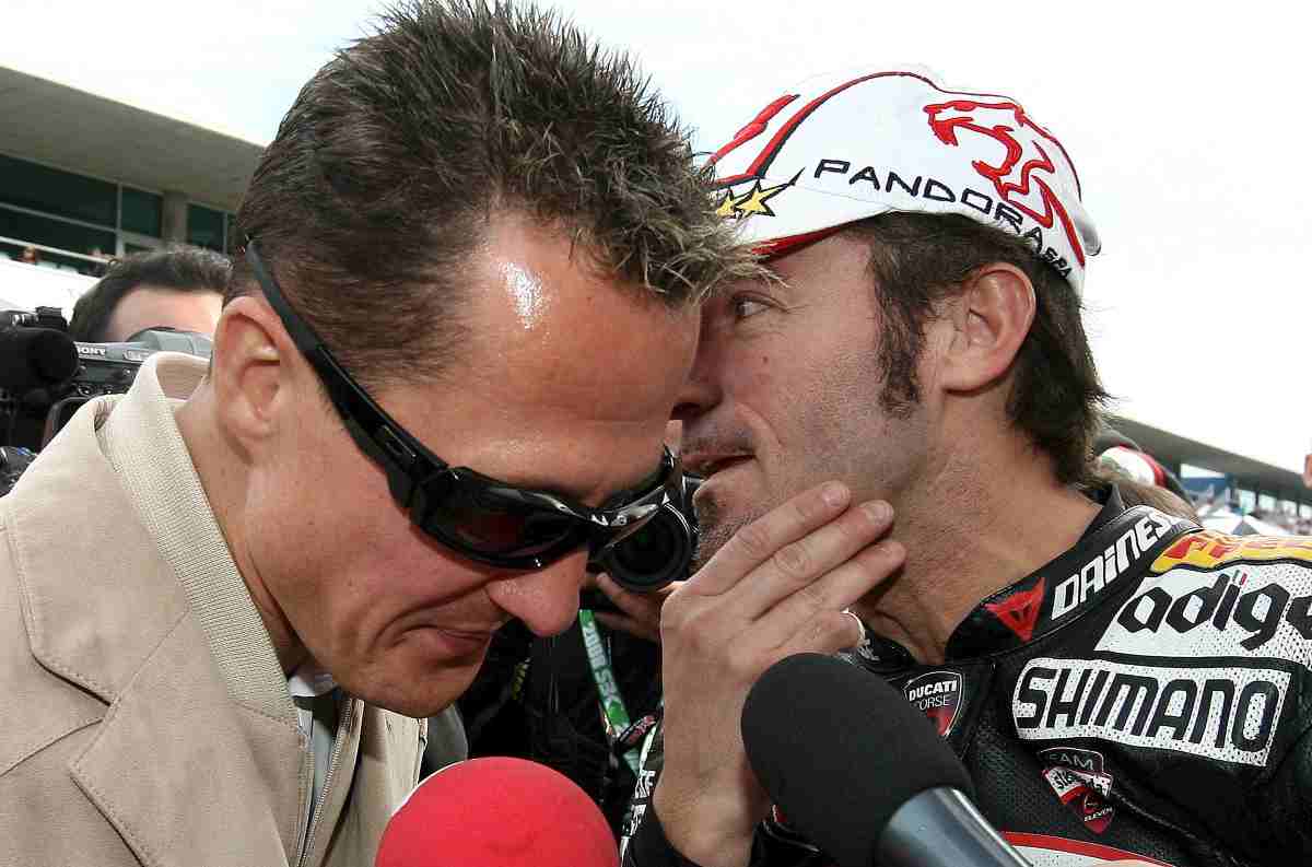 Max Biaggi e Michael Schumacher nel 2008