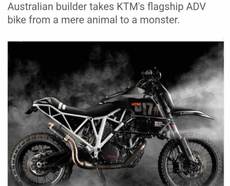 KTM Adventure, il modello modificato