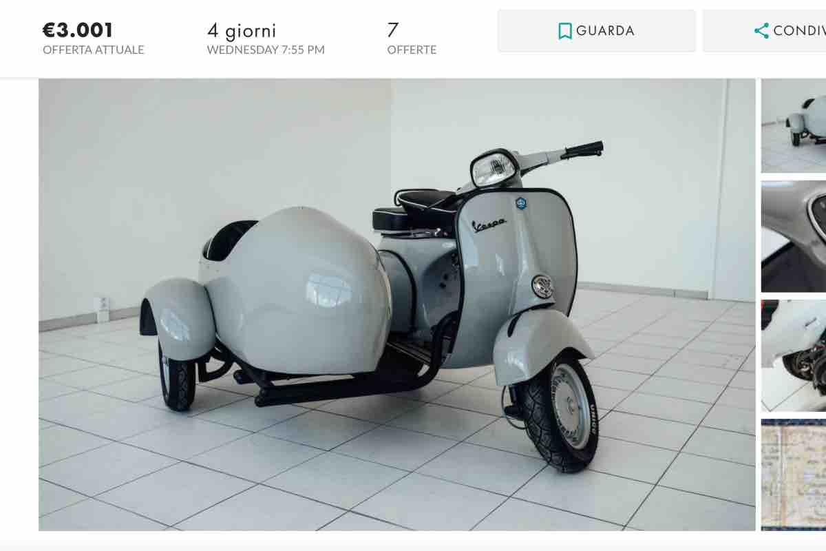 Vespa Piaggio, il modello a tre posti 