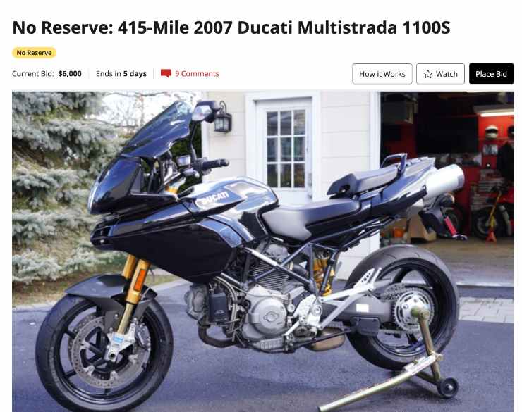 Una Ducati all'asta, occasione imperdibile