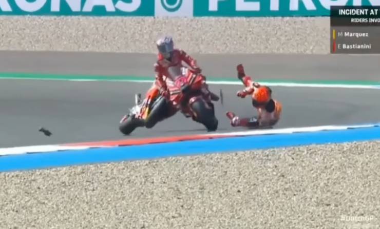 Marquez Bastianini incidente Assen