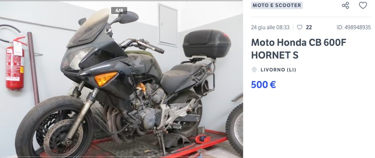 Moto Honda a 500 euro