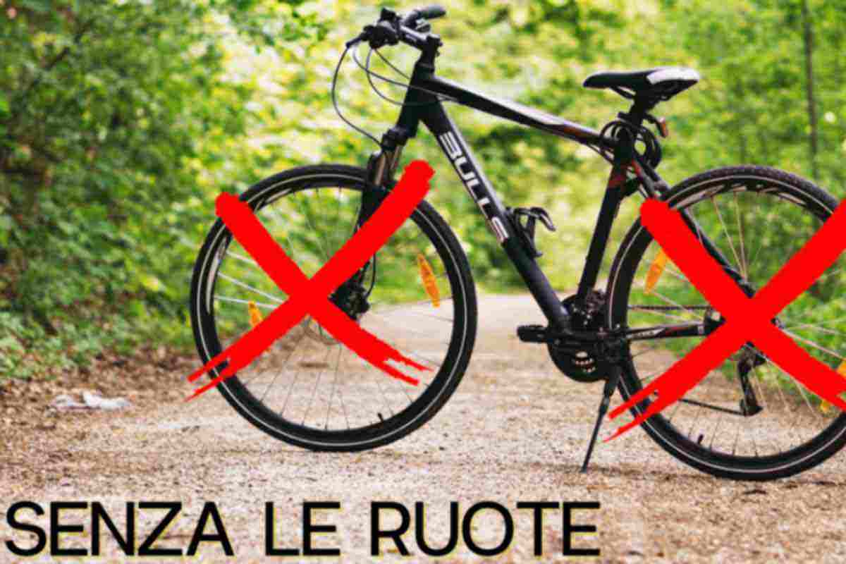 bicicletta senza ruote