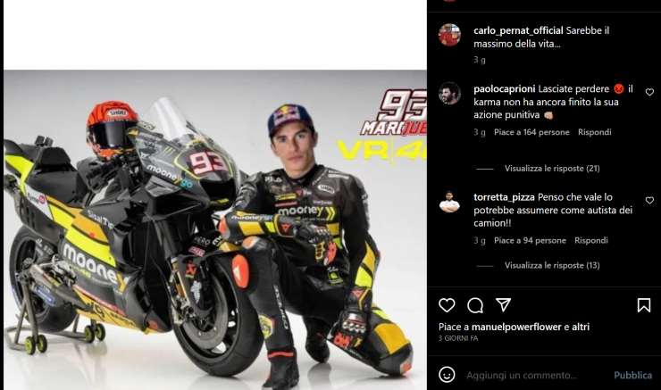 Il futuro di Marquez passa da Valentino Rossi