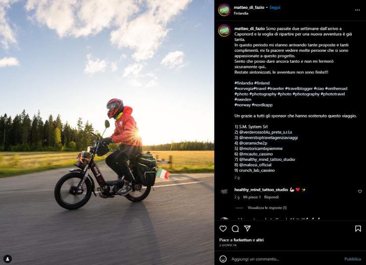 Sei nazioni attraversate su un Ciao