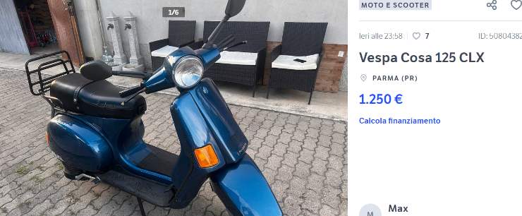 Vespa Cosa 125 CLX, la nuova moto