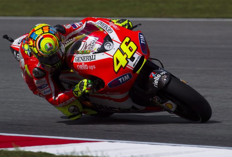 Valentino Rossi ai tempi della Ducati