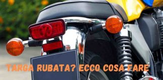 Targa moto rubata, quale procedura
