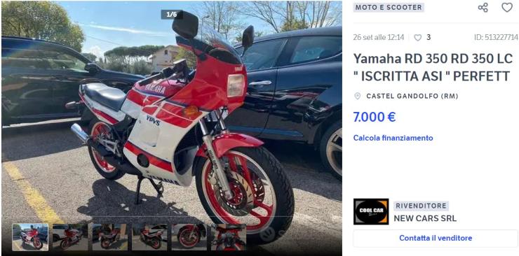 Storica Yamaha RD 350 in vendita