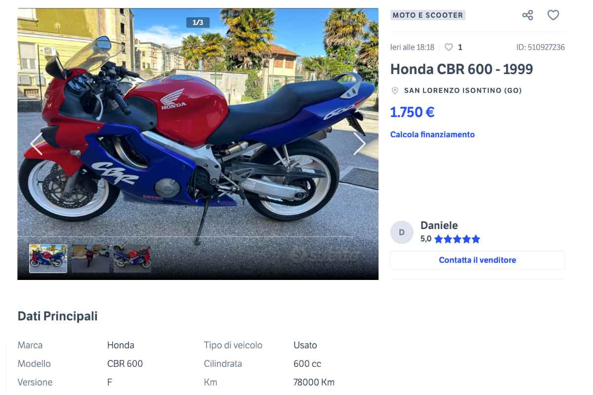 Honda CBR 600 usato