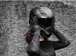 donna casco moto