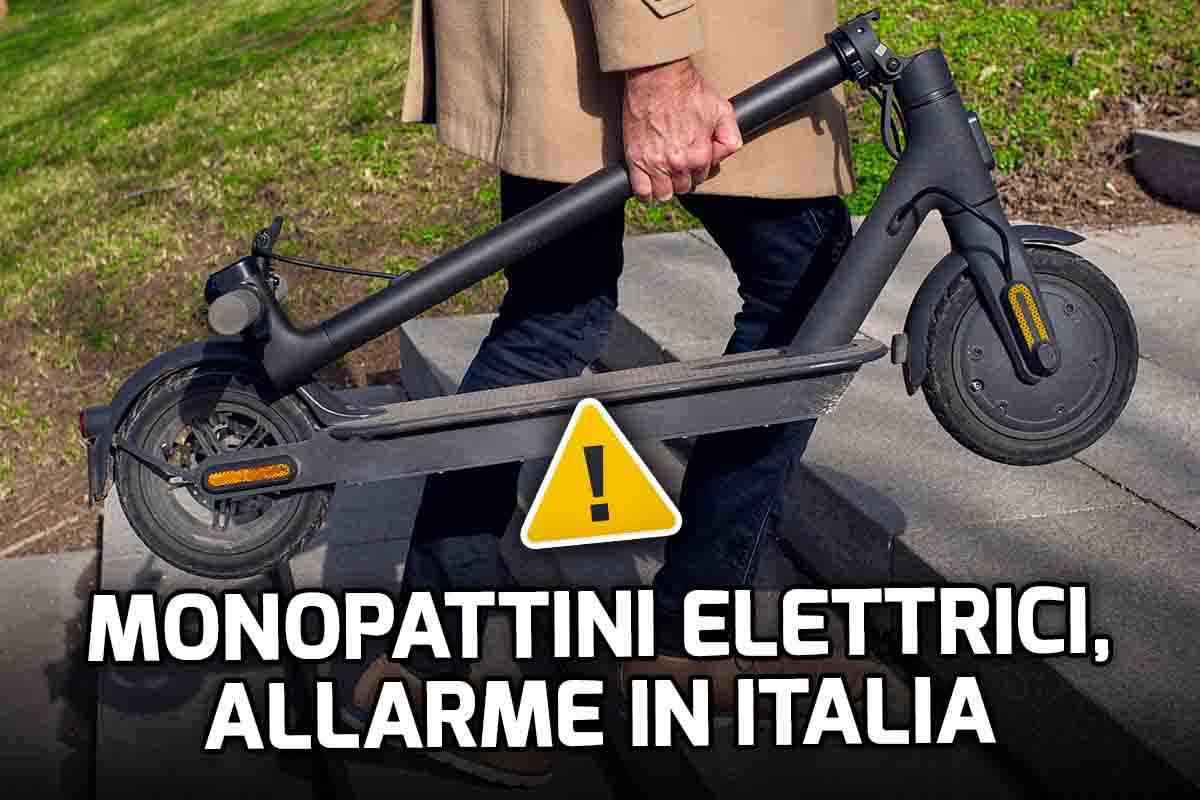 Monopattini elettrici in fiamme a Bergamo