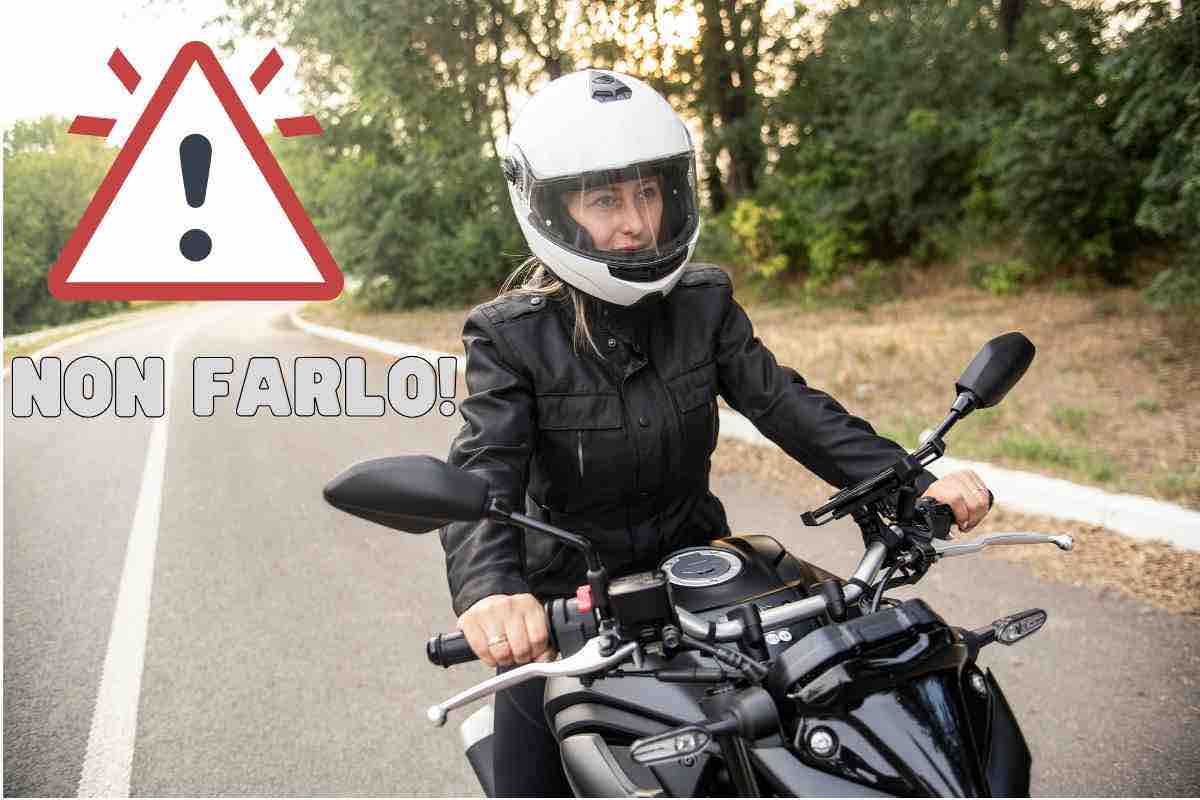 Motociclista senza regole 