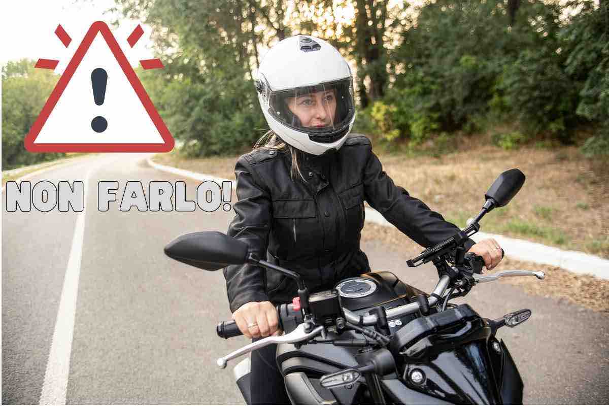 Motociclista senza regole