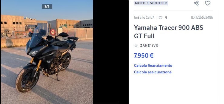 Yamaha Tracer, occasione da non perdere
