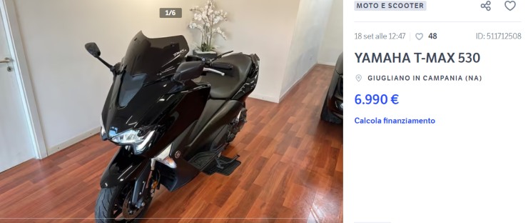 Yamaha T-Max 530 offerta costa metà