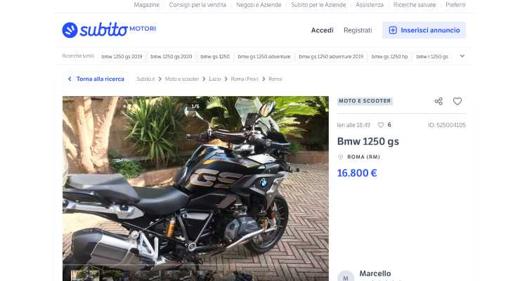 Offerta per una BMW GS