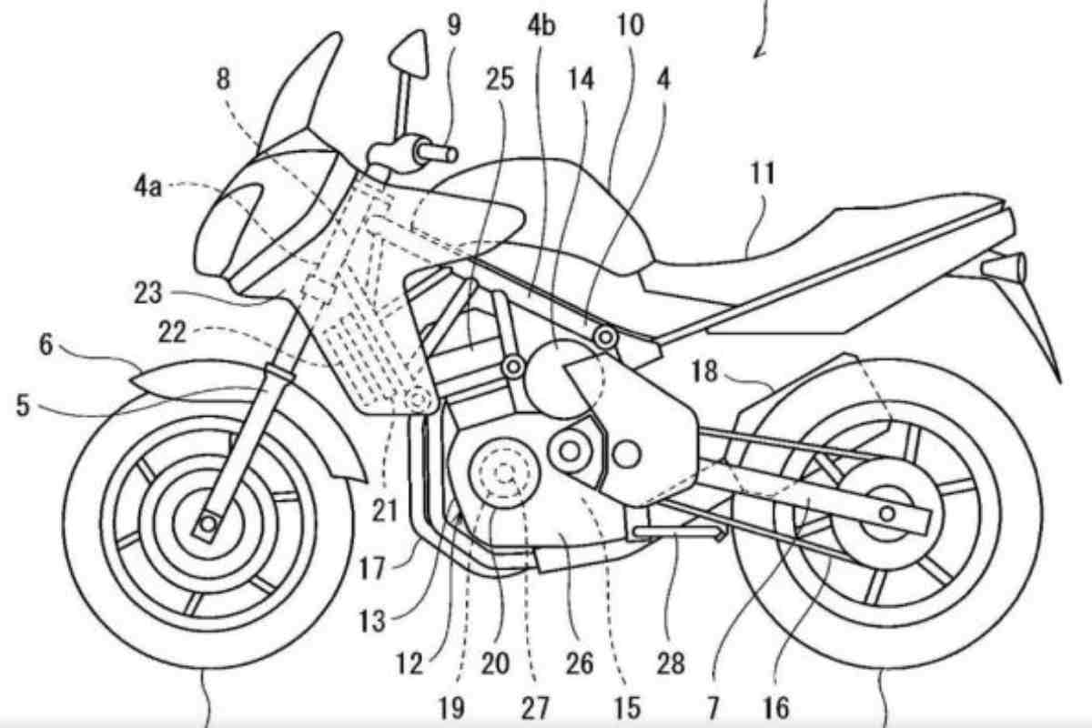 Il brevetto di Kawasaki per la moto ibrida piace a tutti (Websource@insella,ot) 
