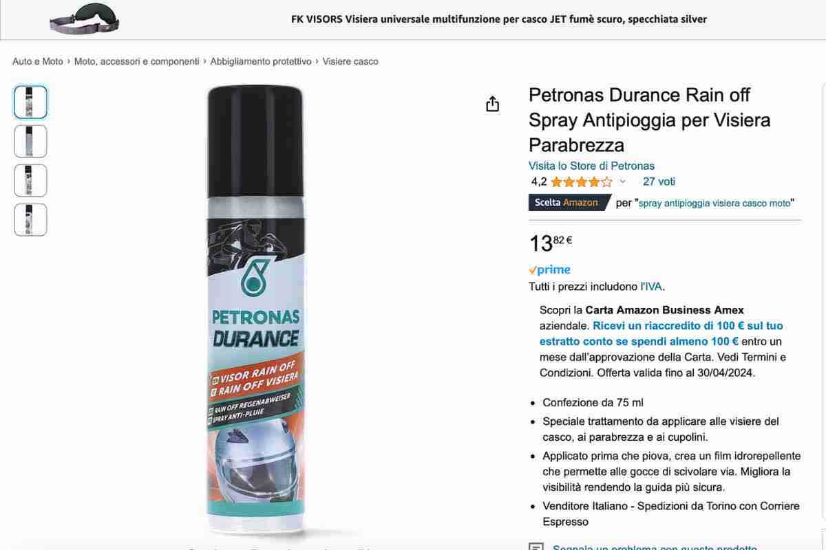 Spray per la visiera