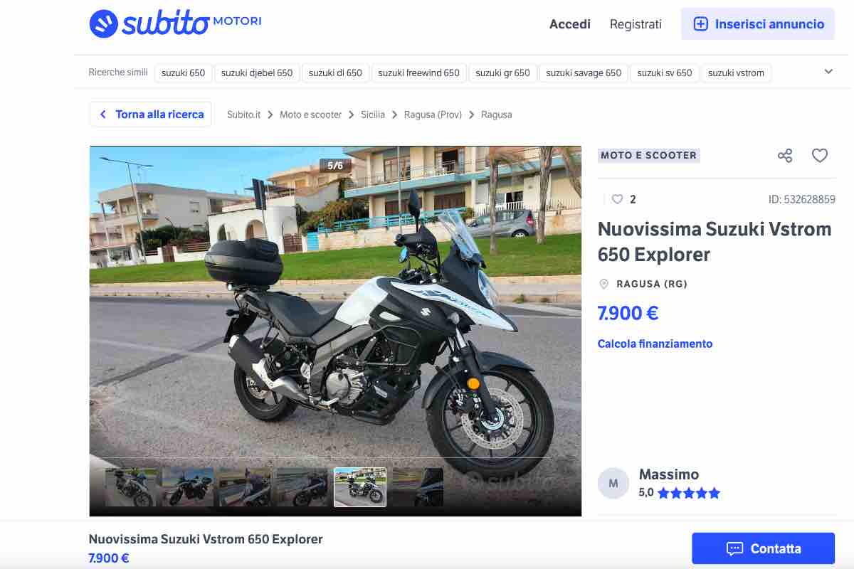 Suzuki V Strom offerta limite 